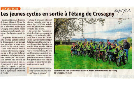 Ecole Française de Vélo (EFV) en cyclo découverte à l'étang de Crosagny