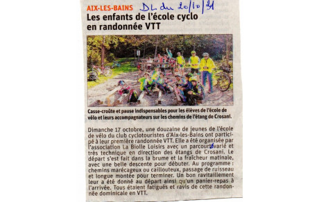 L'école cyclo à la Biolle